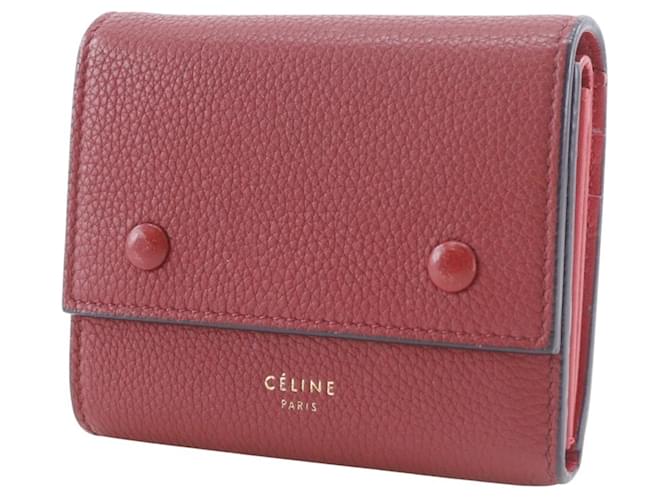 Céline Cartera multifuncional tri-fold Celine Small Folded Roja - vista 2