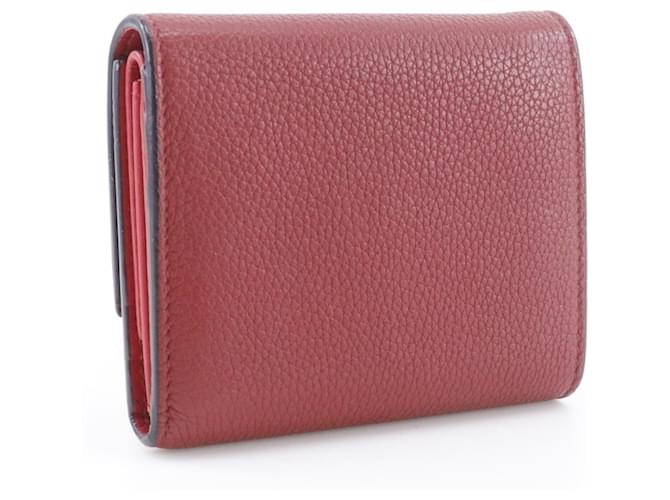 Céline Cartera multifuncional tri-fold Celine Small Folded Roja - vista 3