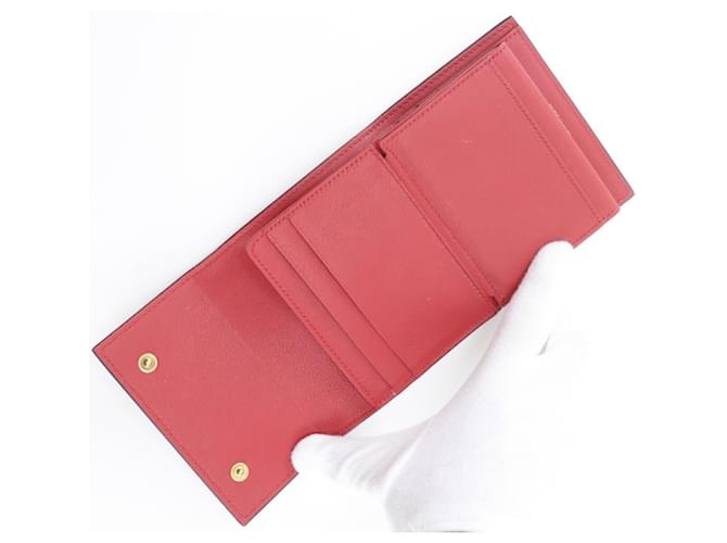 Céline Cartera multifuncional tri-fold Celine Small Folded Roja - vista 5