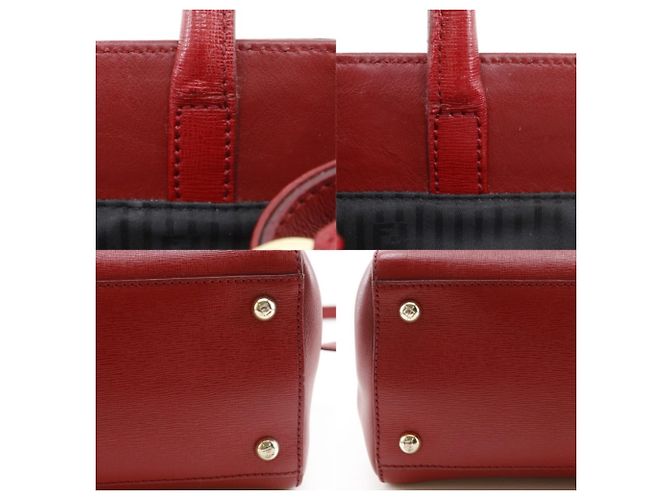 Borsa a Spalla 2 in 1 Fendi Petite a Jules Rosso - vista 14