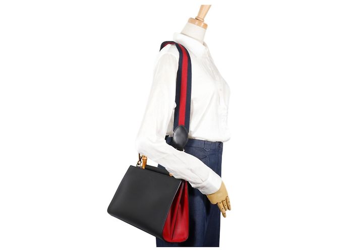 Bamboo Borsa a mano Gucci Nim Fair in bambù Nero - vista 10