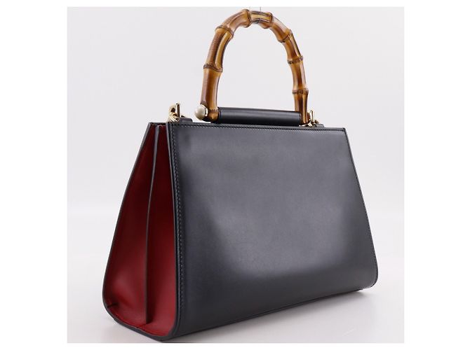 Bamboo Borsa a mano Gucci Nim Fair in bambù Nero - vista 3