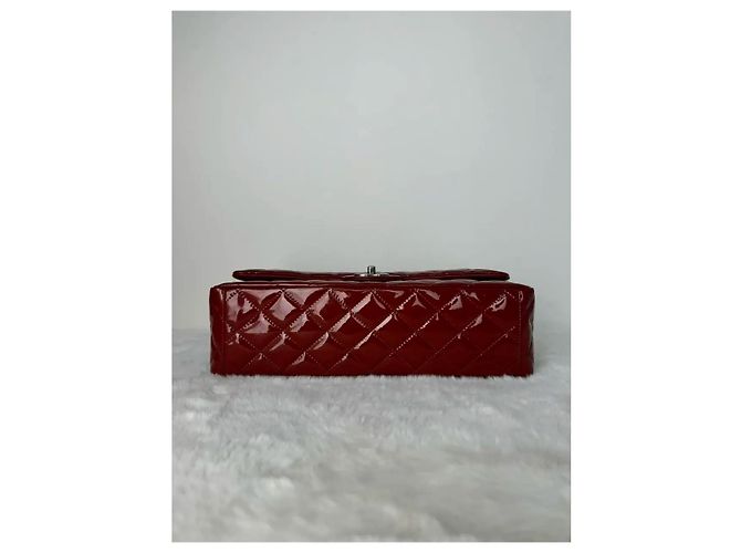 Chanel Timeless CF Maxi Borsa a mano in vernice rossa Rosso - vista 7