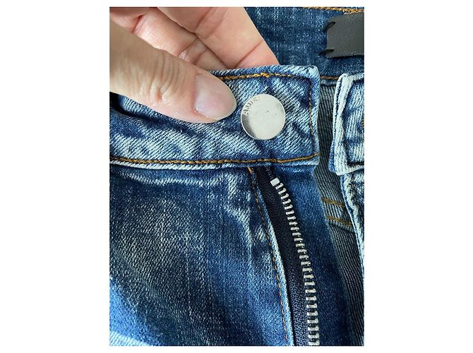 Jeans Amiri in Denim Blu con Patch - vista 3