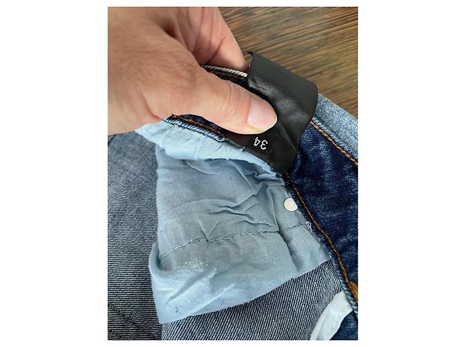 Jeans Amiri in Denim Blu con Patch - vista 5