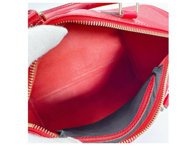 Borsa Louis Vuitton Speedy 25 in rosso castigliano - vista 12
