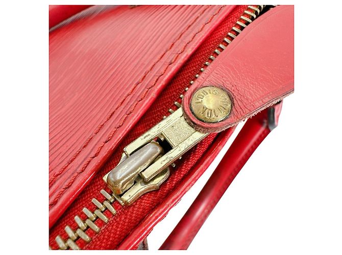 Borsa Louis Vuitton Speedy 25 in rosso castigliano - vista 16