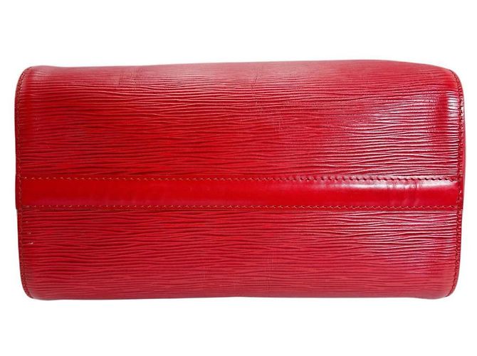 Borsa Louis Vuitton Speedy 25 in rosso castigliano - vista 4