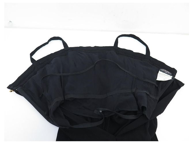 VINTAGE CHANEL KLEID MIT GROSSER KETTE 38 M SCHWARZE WOLLE NEU - Ansicht 4