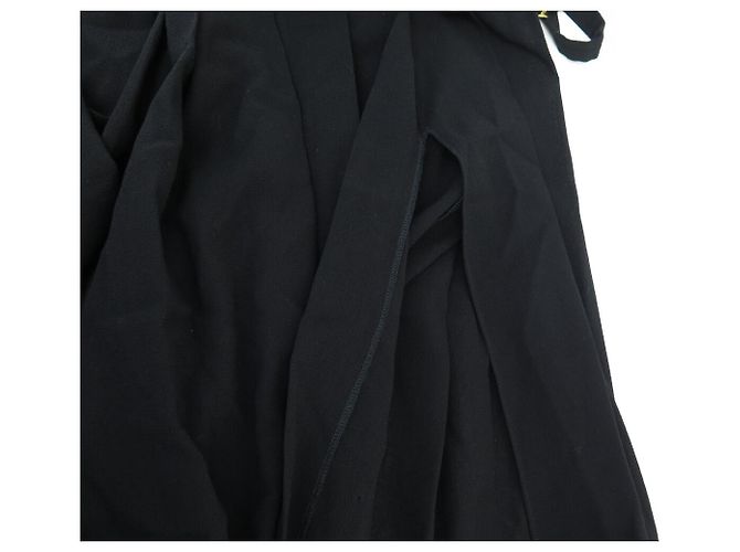 VINTAGE CHANEL KLEID MIT GROSSER KETTE 38 M SCHWARZE WOLLE NEU - Ansicht 8