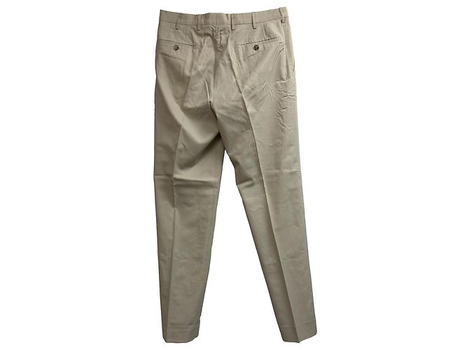 Pantaloni dritti Prada in viscosa beige - vista 3