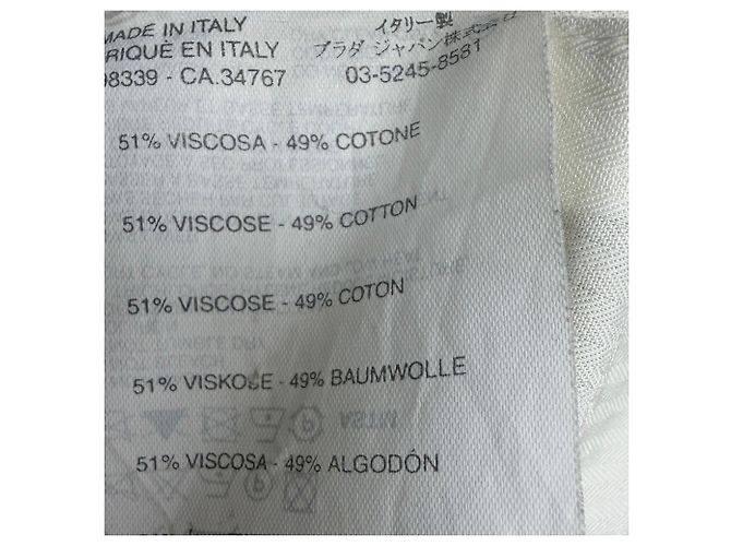 Pantaloni dritti Prada in viscosa beige - vista 6