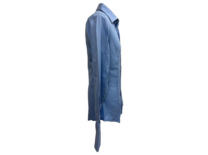 Gucci Button-Down-Hemd aus blauer Baumwolle - Ansicht 2