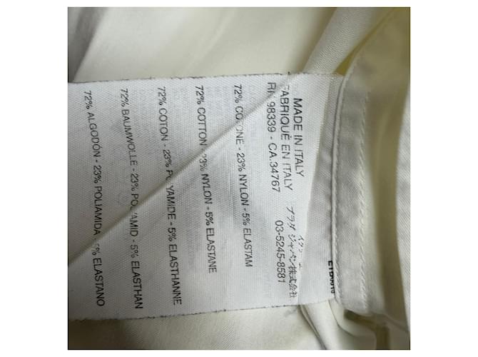 Camicia con bottoni Prada in cotone bianco Crudo - vista 5