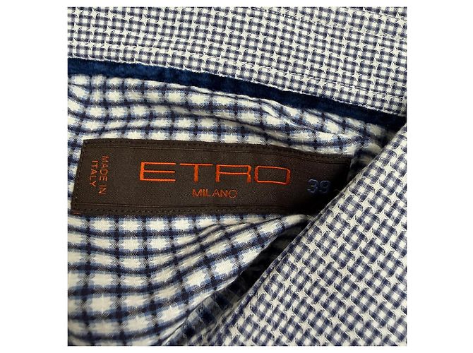 Camicia a fantasia Etro in cotone blu navy - vista 4