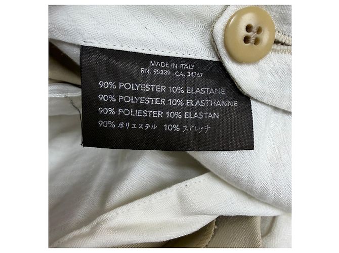 Prada gerade geschnittene Hose aus beigem Polyester - Ansicht 4