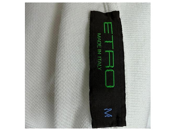 Polo a maniche corte Etro in cotone bianco Crudo - vista 3