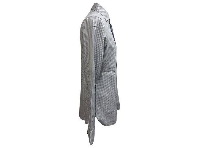 Gemusterte Button-Down-Hemd aus weißer Baumwolle von Ermenegildo Zegna - Ansicht 2