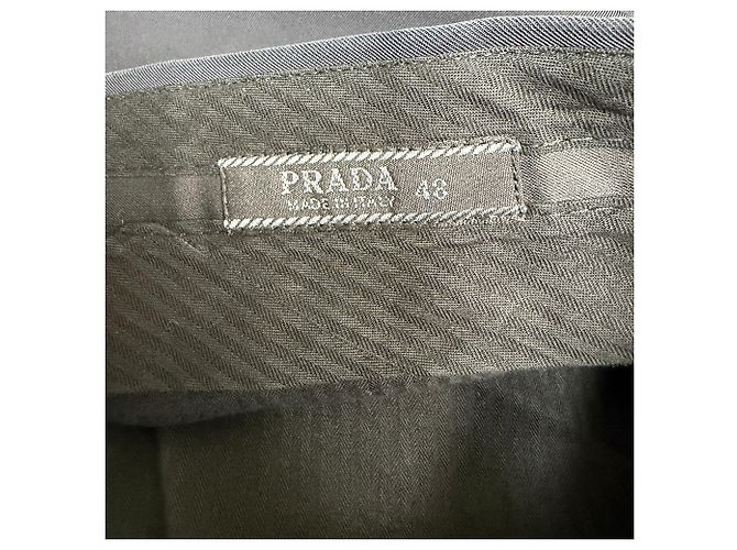 Prada gerade Hosen aus schwarzem Polyester - Ansicht 5
