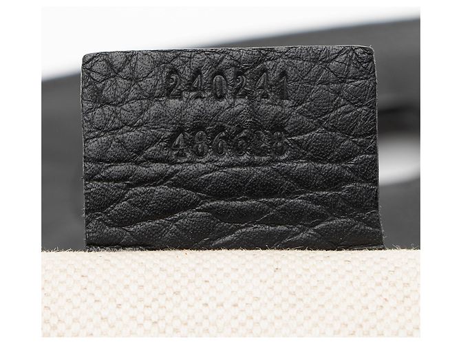 Bamboo Grande bolsa de couro neoprene com relevo GG da Gucci com tassel de bambu Preto - vista 6