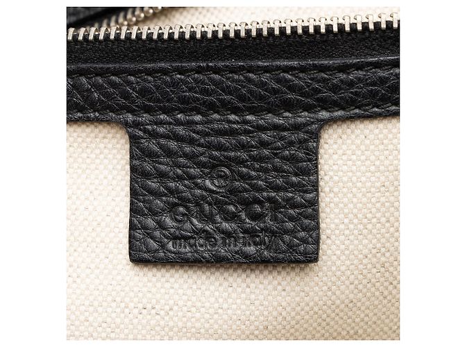 Bamboo Grande bolsa de couro neoprene com relevo GG da Gucci com tassel de bambu Preto - vista 8