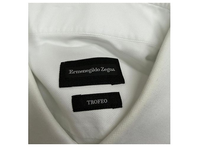 Ermenegildo Zegna Trofeo Button-Down-Hemd aus weißer Baumwolle - Ansicht 4