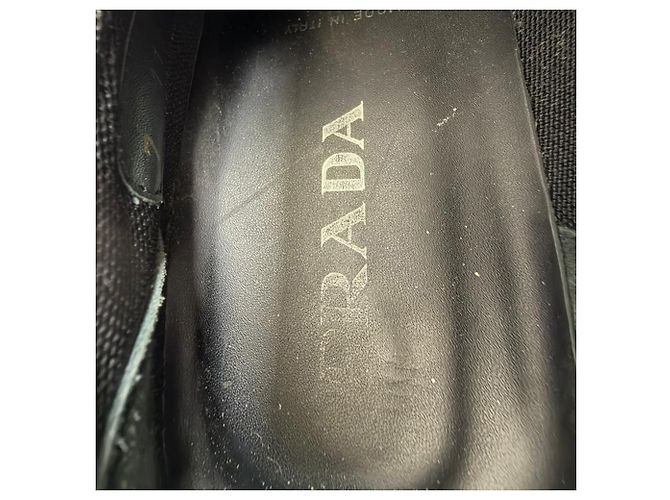 Mocassini a punta quadrata Prada in pelle nera Nero - vista 10