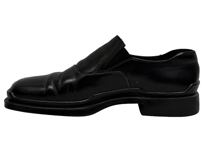 Mocassini a punta quadrata Prada in pelle nera Nero - vista 4