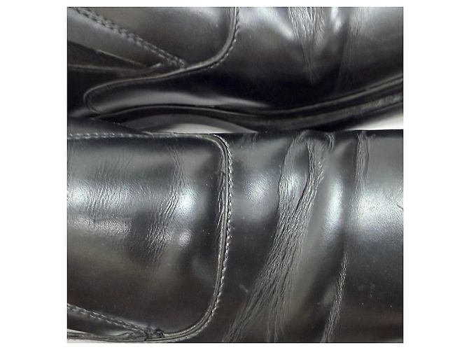 Mocassini a punta quadrata Prada in pelle nera Nero - vista 6