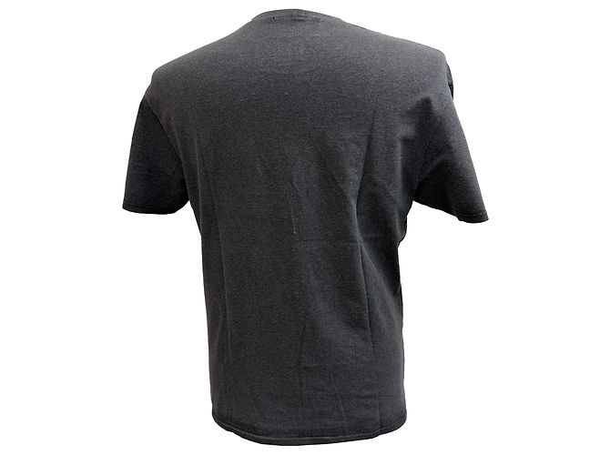T-shirt a girocollo Prada in cotone grigio - vista 3