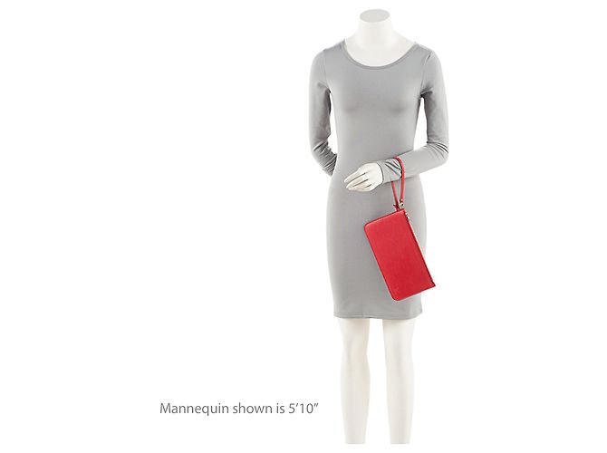 Pochette Neverfull MM in pelle Epi Louis Vuitton Rosso - vista 4