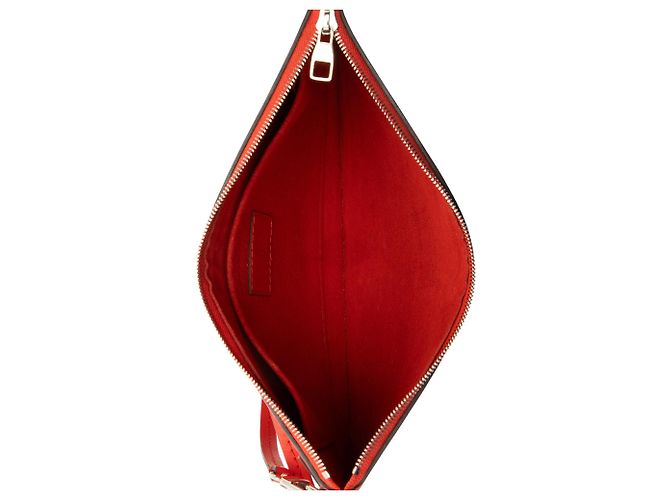 Pochette Neverfull MM in pelle Epi Louis Vuitton Rosso - vista 6