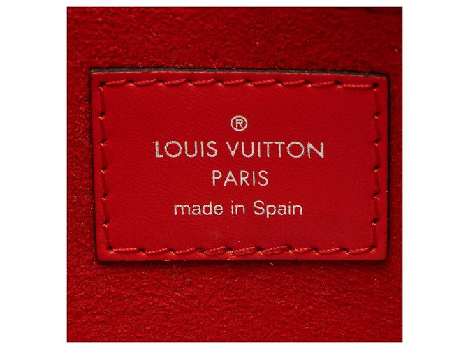 Pochette Neverfull MM in pelle Epi Louis Vuitton Rosso - vista 7