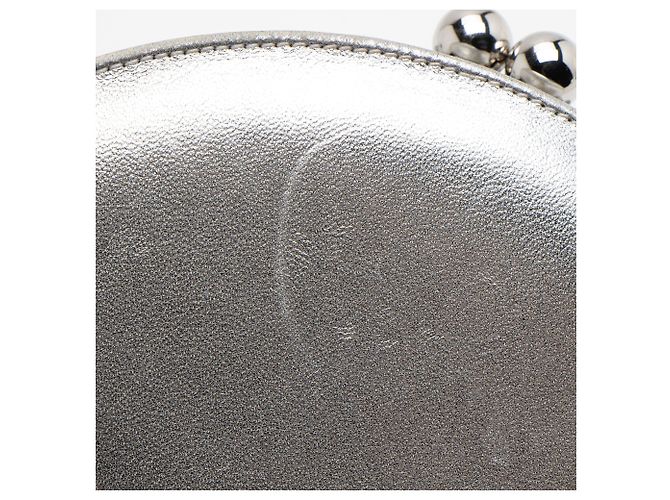 Gabrielle Chanel Metallic Lammleder Lackleder Doppelkreis Clutch Schwarz - Ansicht 10
