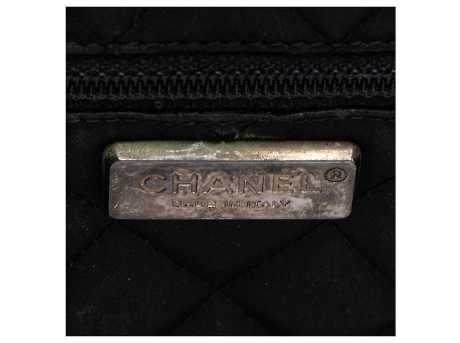 Gabrielle Chanel Metallic Lammleder Lackleder Doppelkreis Clutch Schwarz - Ansicht 7
