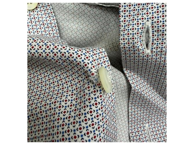 Camicia button-down Prada a fantasia in cotone multicolore Grigio - vista 4