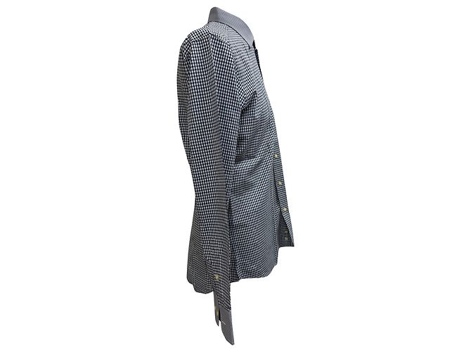 Etro gemusterte Hemd aus marineblauer Baumwolle - Ansicht 2