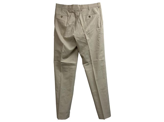 Pantaloni dritti Prada in viscosa beige - vista 3