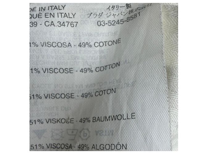 Pantaloni dritti Prada in viscosa beige - vista 6