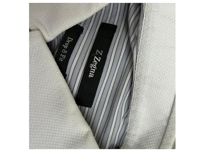 Ermenegildo Zegna Camisa de botones a rayas Z Zegna en algodón gris - vista 4