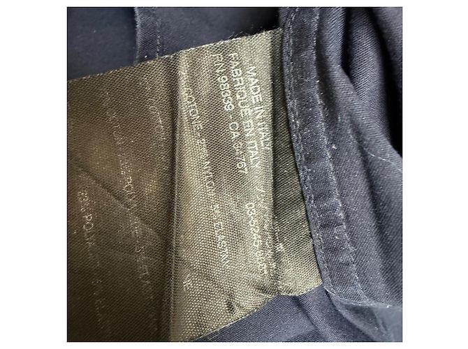 Camicia con bottoni in cotone blu navy di Prada - vista 5