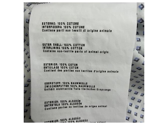 Prada gemusterte Button-Down-Hemd aus weißer Baumwolle - Ansicht 5