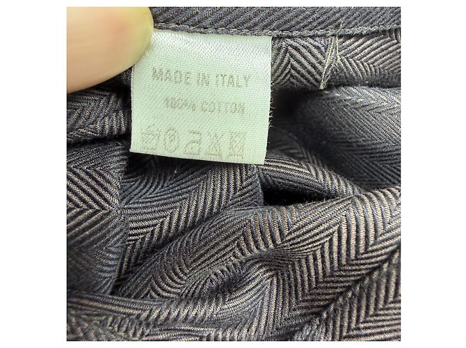 Camisa de botones en algodón marrón con patrón de espiga Gucci Castaño Roja - vista 4
