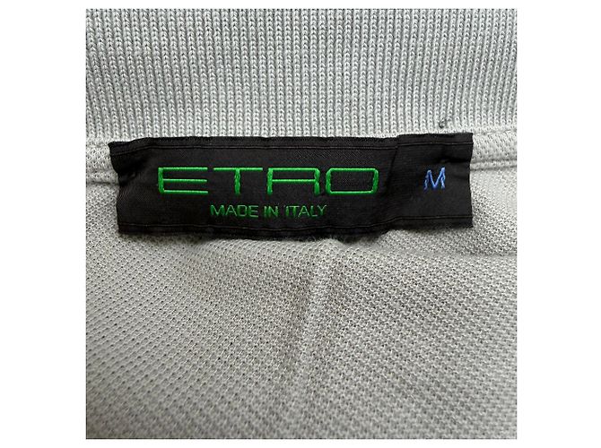 Polo de manga curta Etro em algodão cinza - vista 5