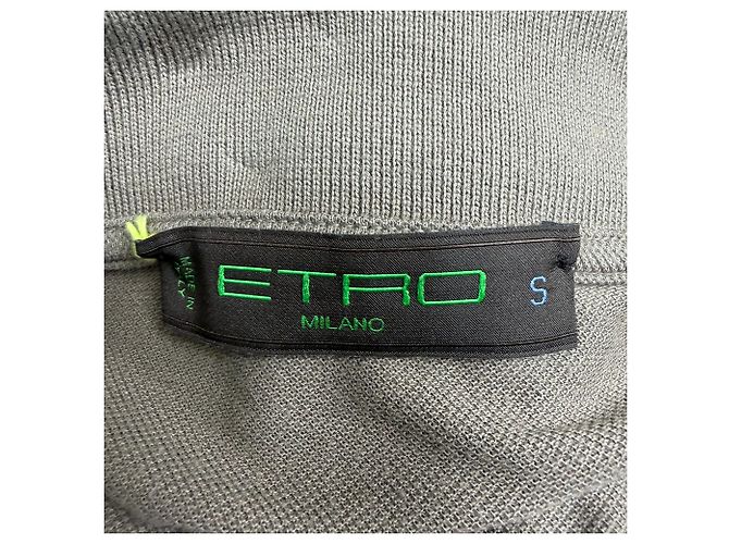 Polo a maniche corte Etro in cotone marrone Rosso - vista 4