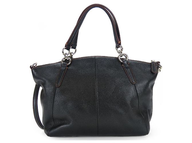 Borsa in pelle 2 in 1 Coach F59354 Nero - vista 3