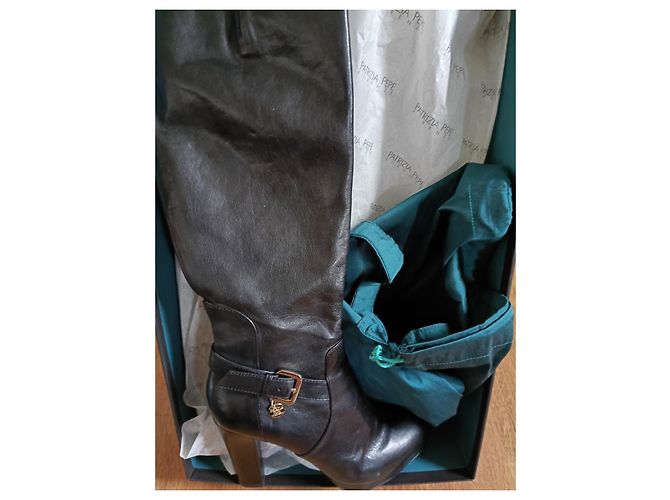 Botas de piel negra Patrizia Pepe 39 Negro - vista 3
