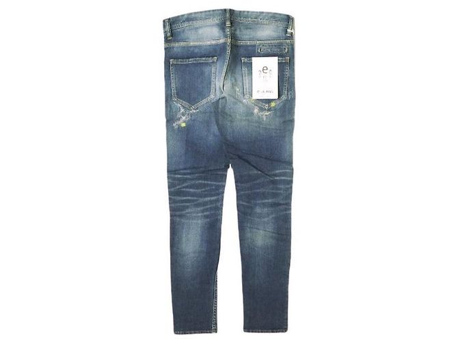 Autre Marque Pantalones de denim stretch slim de algodón Azul Azul oscuro - vista 2