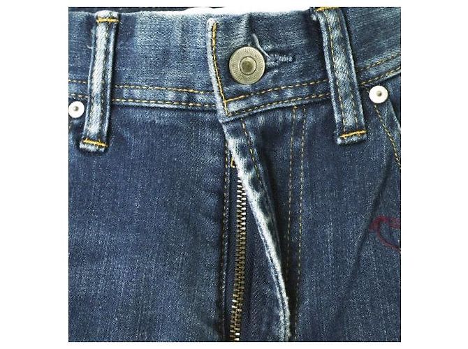 Autre Marque Pantalones de denim stretch slim de algodón Azul Azul oscuro - vista 4