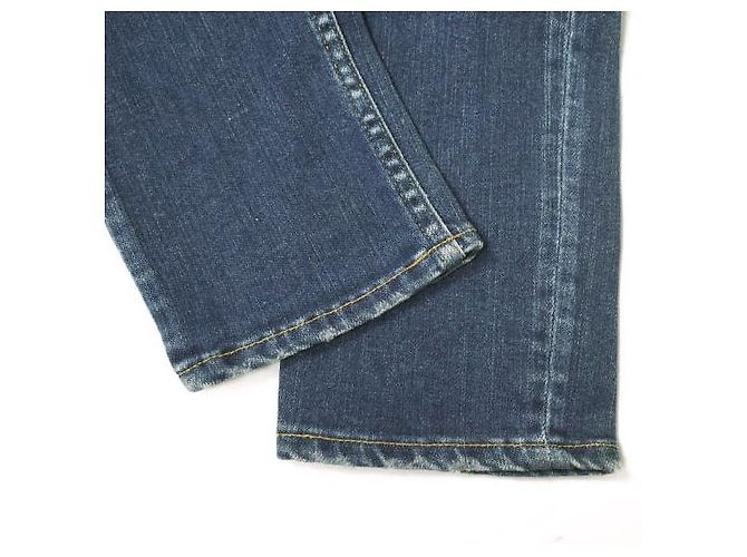 Autre Marque Pantalones de denim stretch slim de algodón Azul Azul oscuro - vista 8